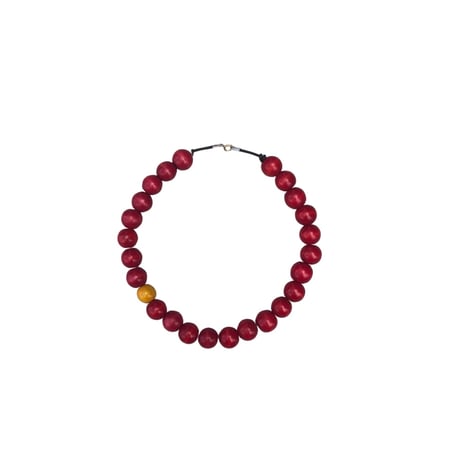 wood beads wine neck (short)