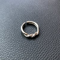 front twist narrow ring 925