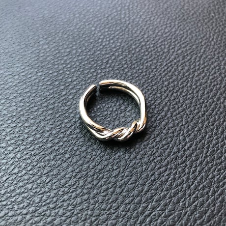 front twist narrow ring 925