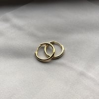 silver925 gold加工　simple ringピアス