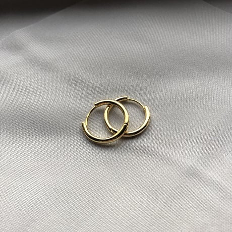 silver925 gold加工　simple ringピアス