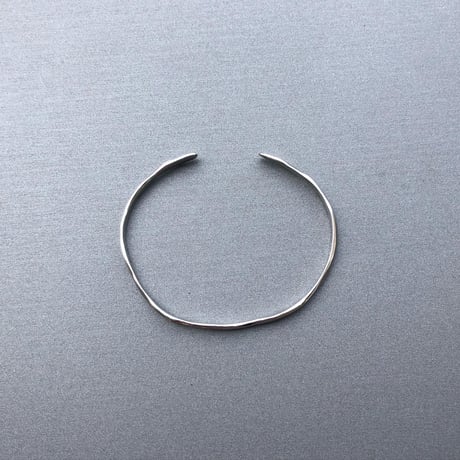 natural silver bangle