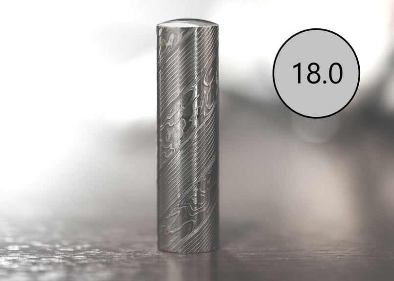 ステンレス積層印鑑 18.0㎜ Silver | CLADART Infinity