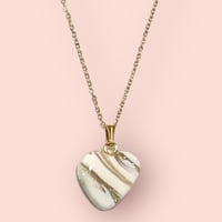 WHITE&GOLD×MINI HEART PENDANT