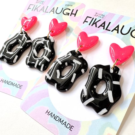 HEART×MONOTONE MELTY DANGLE ピアス/イヤリング