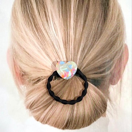 BIG HEART×BLUE MARBLE HAIR TIE