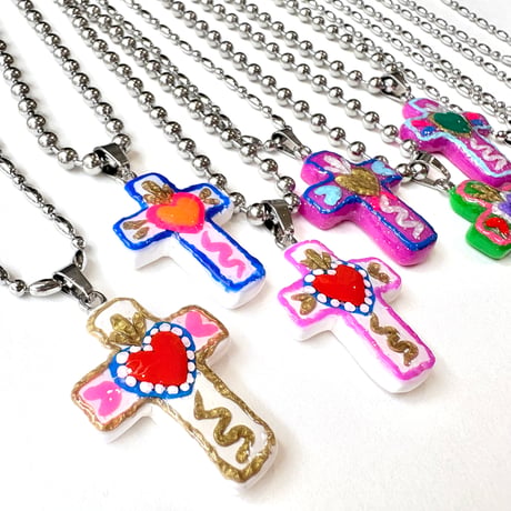 SILVER MEXICAN CROSS PENDANT
