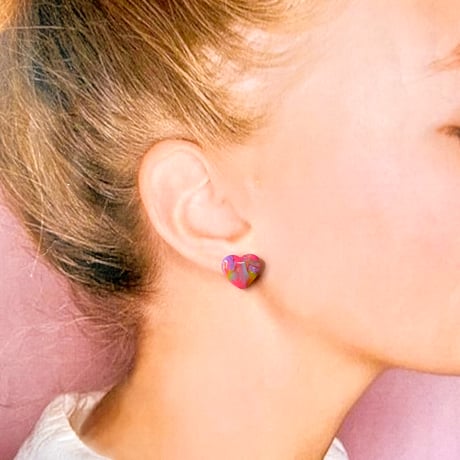 MINI HEART STUD×GOLD ピアス