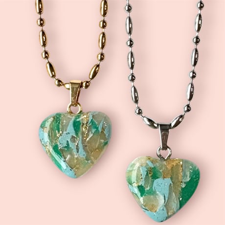 TURQUOISE LIKE×HEART PENDANT