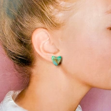 TURQUOISE LIKE HEART STUD ピアス/イヤリング
