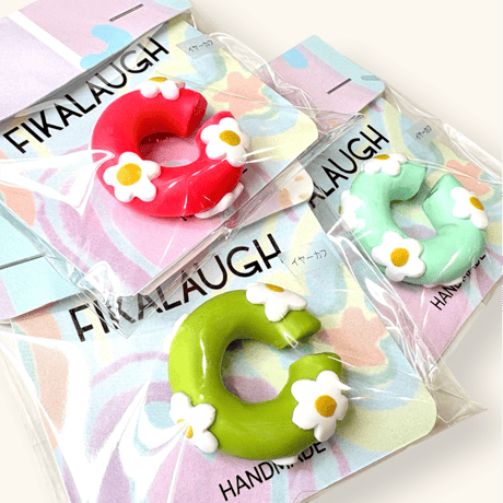 RETRO FLOWER mat イヤーカフ