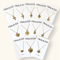 GOLD MOTIF CHARM LAYERING PENDANT