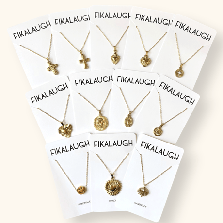 GOLD MOTIF CHARM LAYERING PENDANT