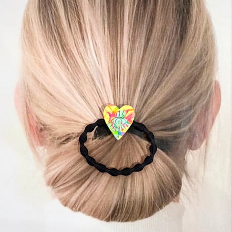 EVIL EYE×YELLOW MARBLE HAIR TIE