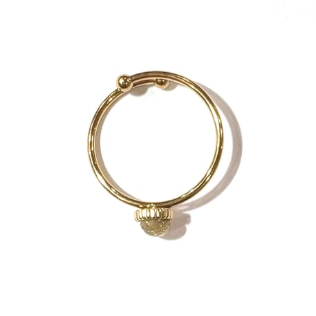 GOLD GLITTER×TINY OVERLAP RING