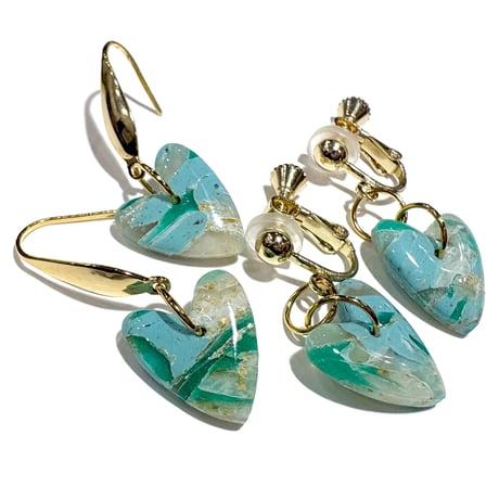 TURQUOISE LIKE×HEART YURAYURAピアス/イヤリング