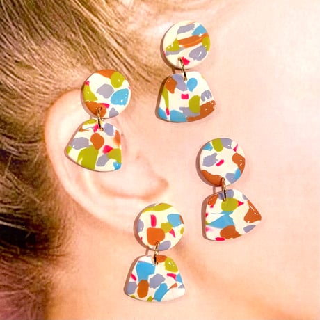 RETRO×MINI BAUMKUCHEN DANGLE ピアス/イヤリング