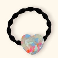 BIG HEART×BLUE MARBLE HAIR TIE