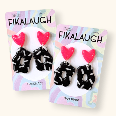 HEART×MONOTONE MELTY DANGLE ピアス/イヤリング