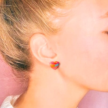 MINI HEART STUD×GOLD ピアス
