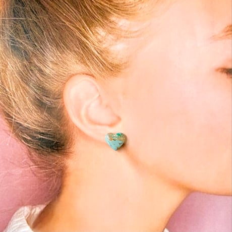 MINI HEART STUD×GOLD ピアス