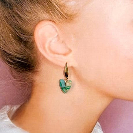 TURQUOISE LIKE×HEART YURAYURAピアス/イヤリング