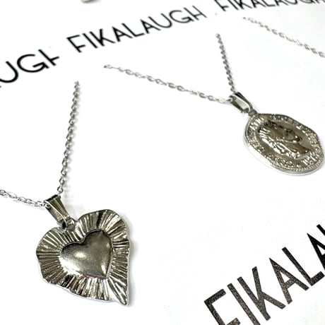 SILVER MOTIF CHARM LAYERING PENDANT