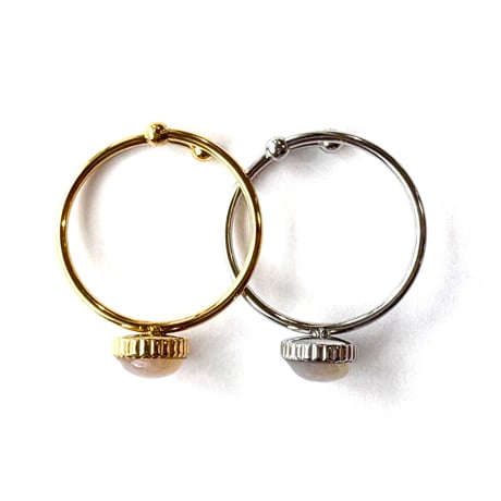 HOLOGRAM×OVAL OVERLAP RING