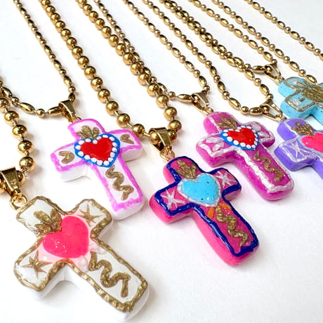GOLD MEXICAN CROSS PENDANT