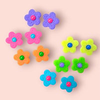 RETRO FLOWER STUD mat ピアス