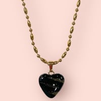 BLACK&GOLD MINI HEART PENDANT