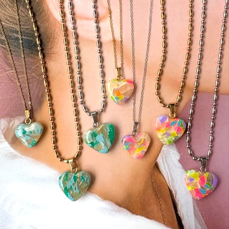 RAINBOW MIX×HEART PENDANT