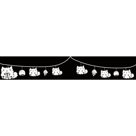 お祭りっぽい犬マフラータオル