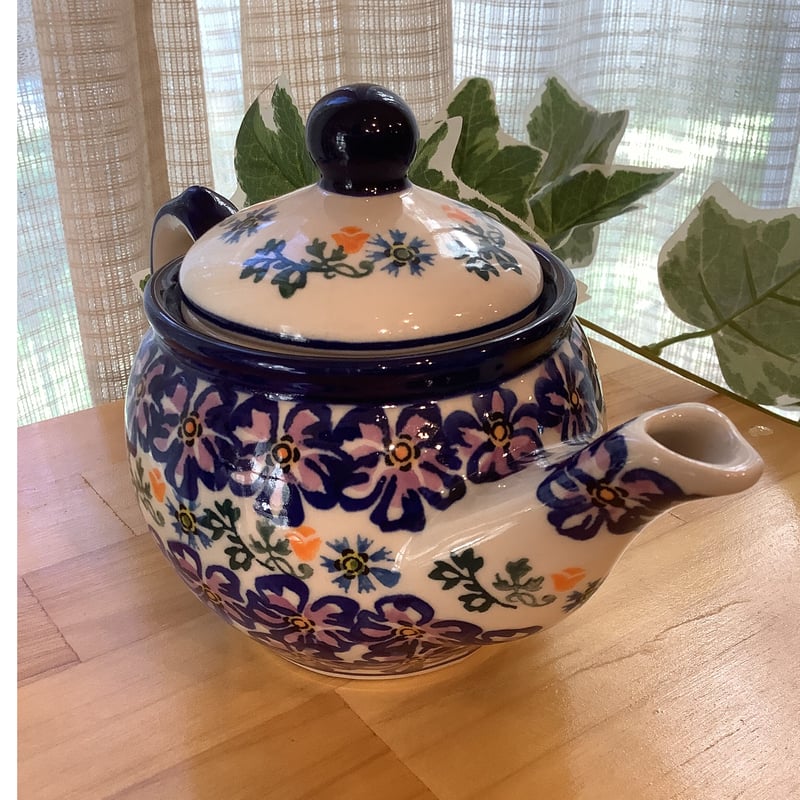 ティーポット・茶漉し付き（紫の花）ミレナ | colorful