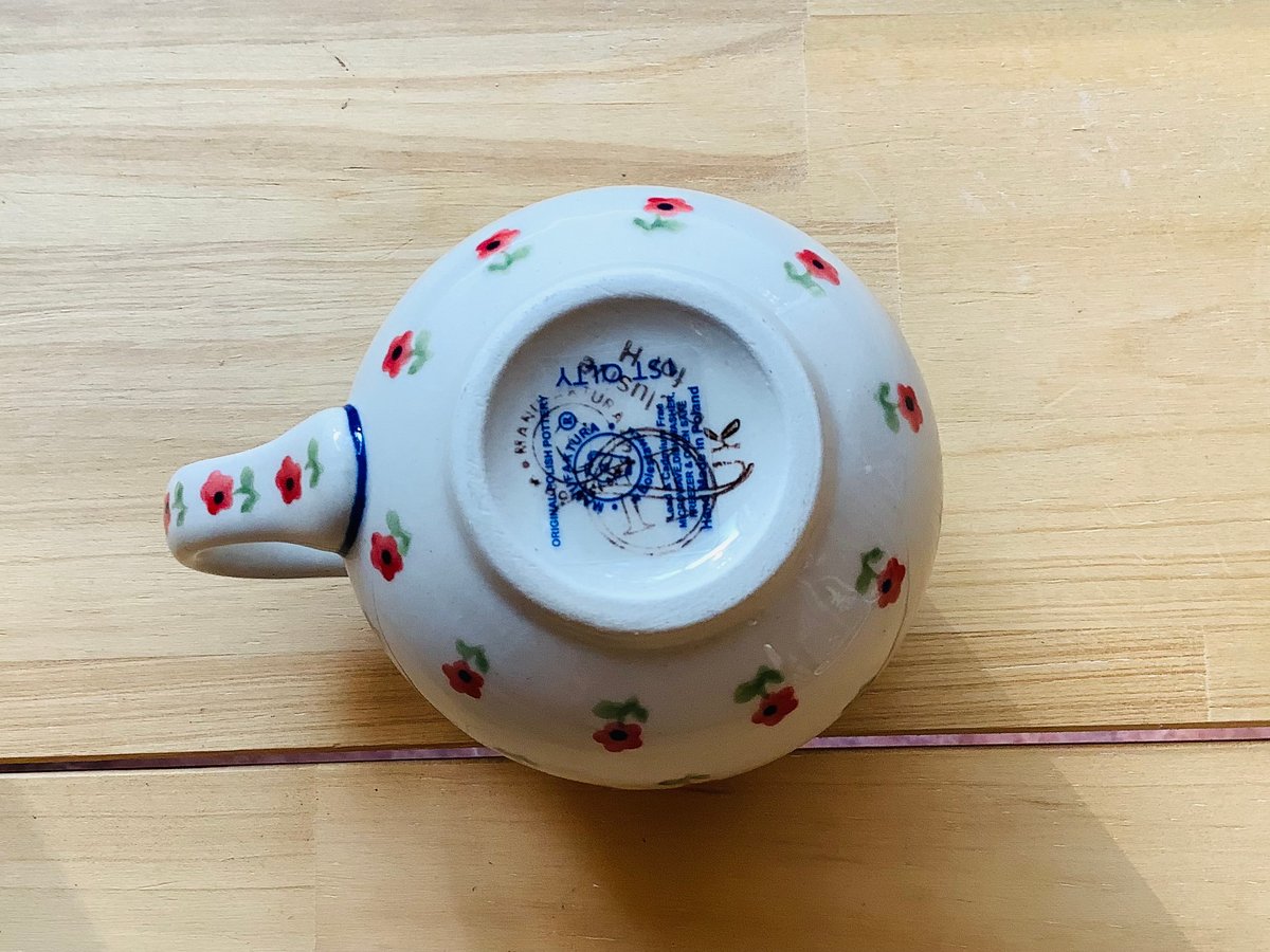 てなグッズや ポーリッシュポタリーマヌファクトゥラ あひる花柄 てなグッズや ポーリッシュポタリーマヌファクトゥラ あひる花柄