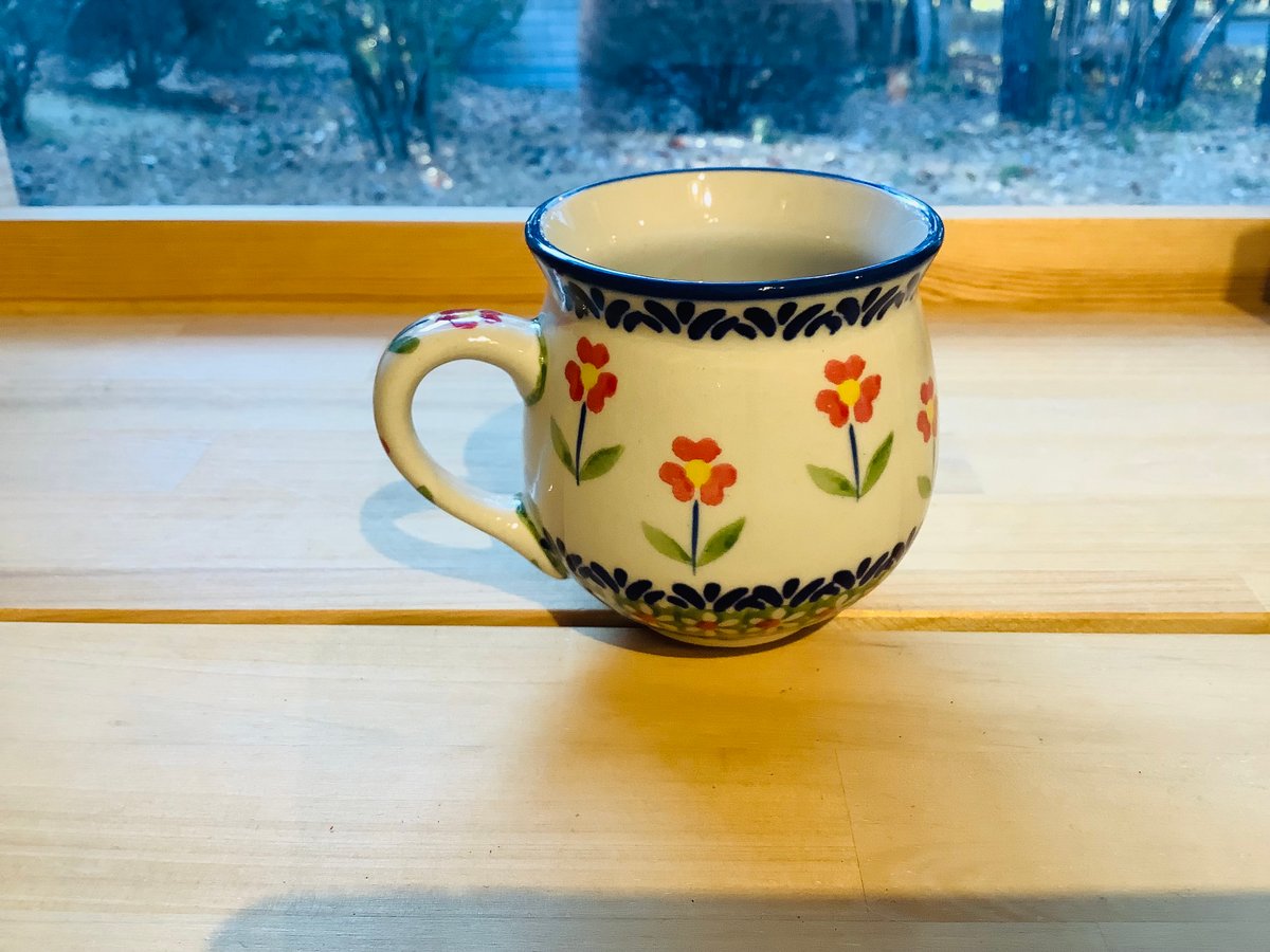 ポーランド食器　ポーリッシュポタリー　マグカップ大　スープカップ　2点 マグカップ（大）ポーリッシュポタリー(ポーランド食器)