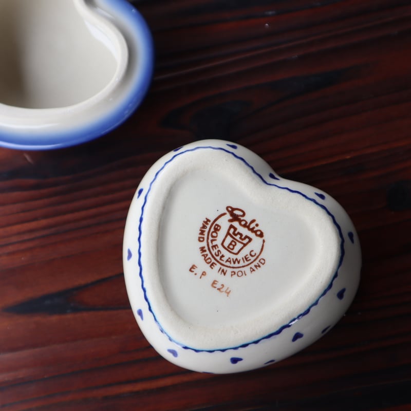 ポーリッシュポタリーGalia Bolesławiec ハートプレート