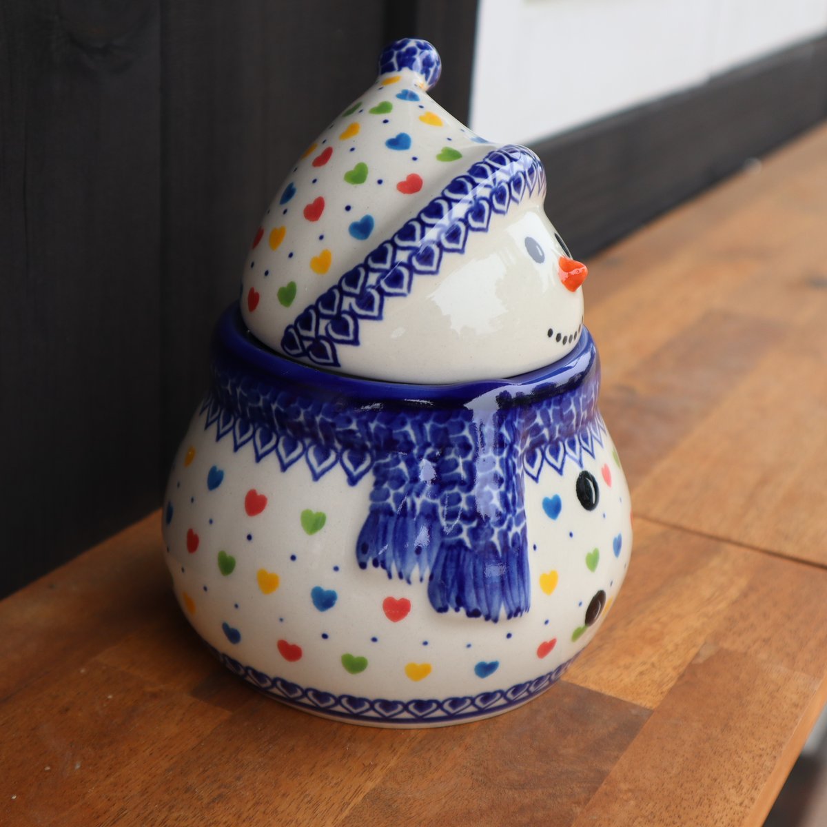 雪だるまコンテナ 小 （カラフルハート）カリヒ | colorful