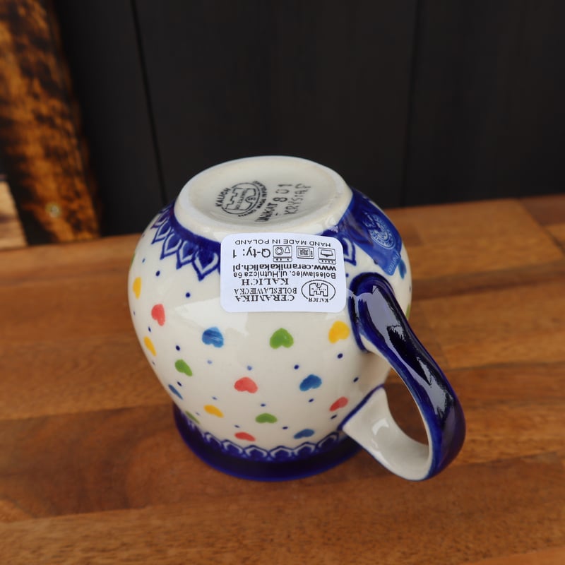 ポーリッシュポタリー いちごとハートのマグカップ プレート ポー