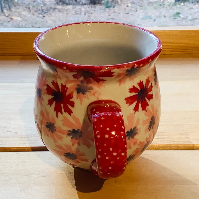 新品　ポーリッシュポタリー　珈琲豆柄　くま柄　プレート　マグカップ　セット ポーリッシュポタリー コーヒー豆柄マグカップ