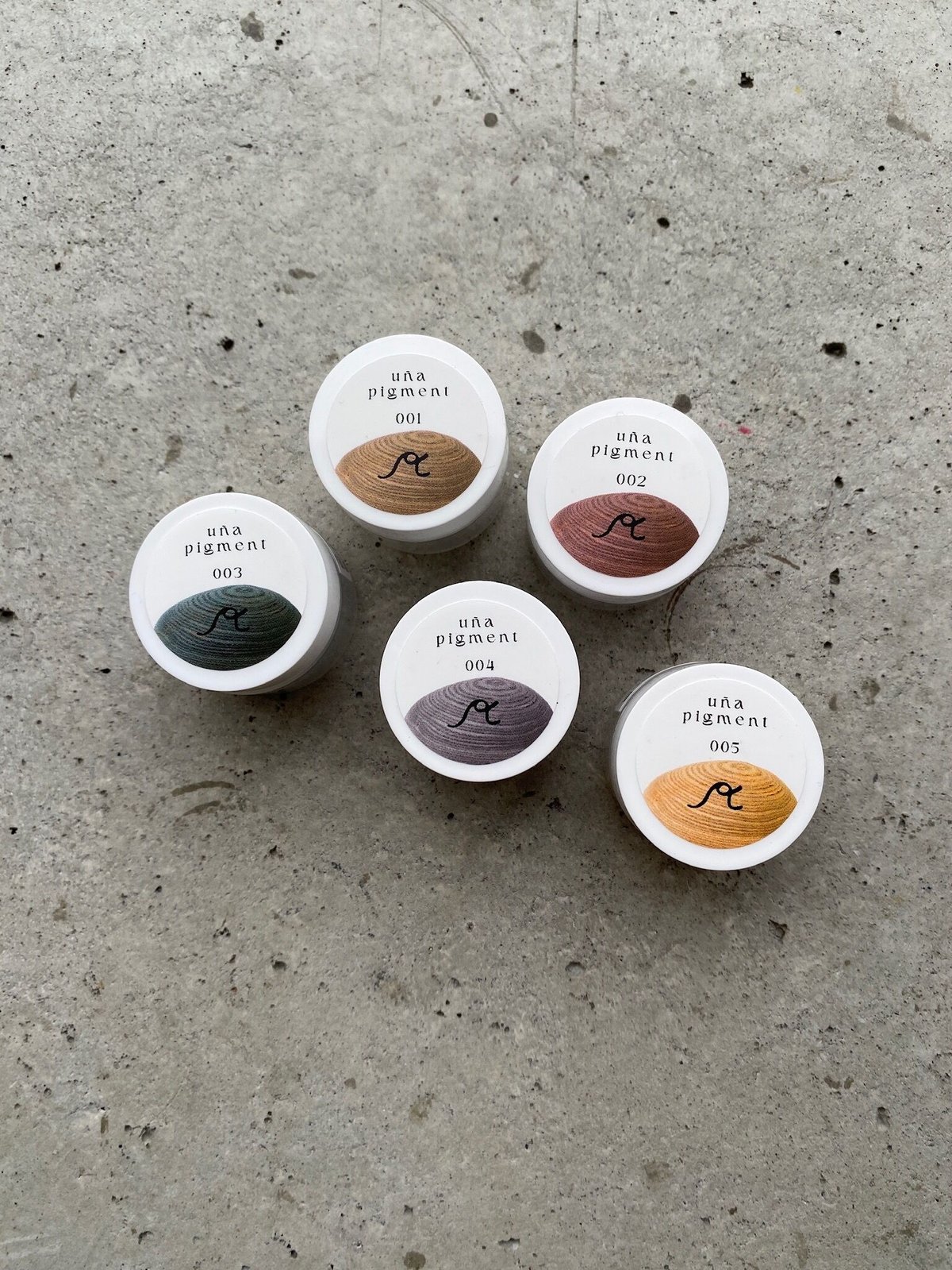 【新品】uña pigment 全色set ＆ uña nail pallet uña pigment 01~06各色, set< 01~05 >, set< 01~06