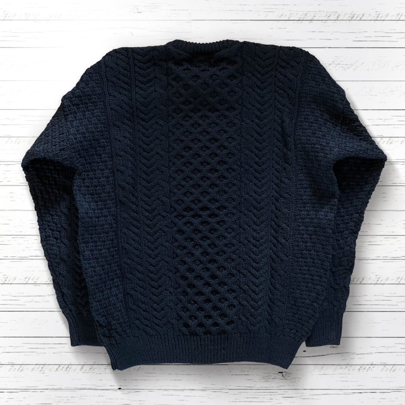 alan WOOLENMILLS FISHERMAN SWEATER BLACK | grac