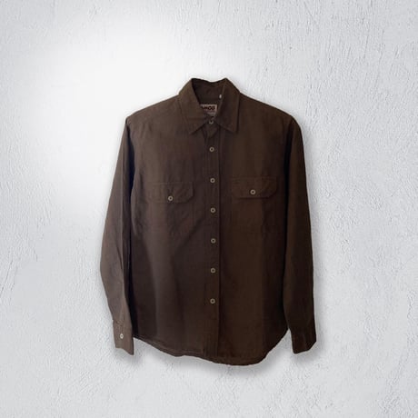 CAMCO L/S Cotton/Linen Work Shirts Brown