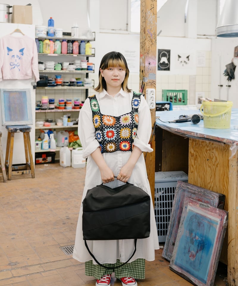 使用室内1回のみ‼️スーザンベル/バックパック‼️ブラック×蛍光グリーン‼️入手困難‼️ 24/7 バッグ | SUSAN BIJL (スーザンベル)