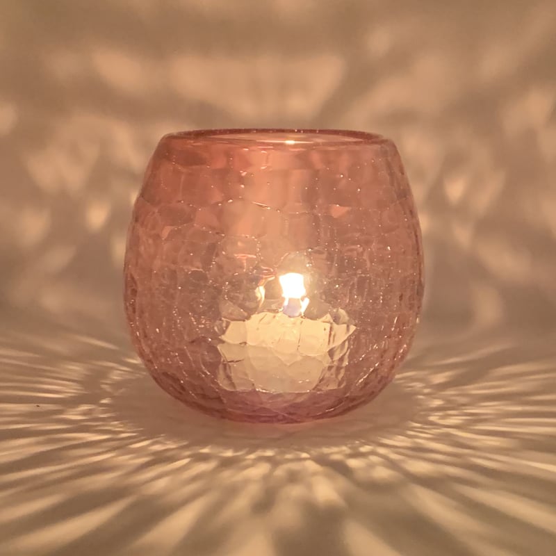 キャンドルホルダー（ピンク1） | Glass saoringo STORE