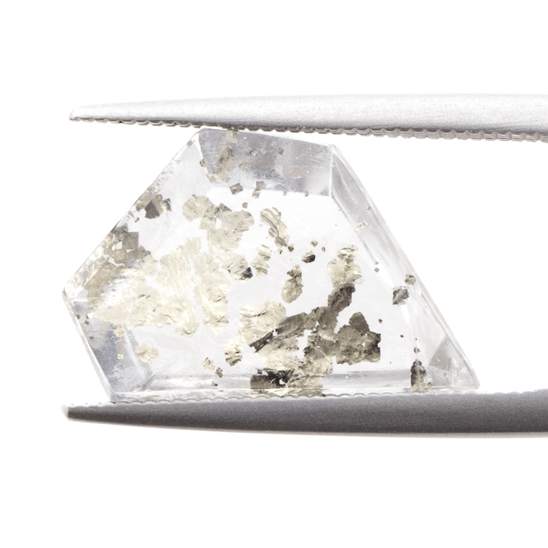 銀色にきらめくパイライト入り】パイライトインクォーツ 7.35ct