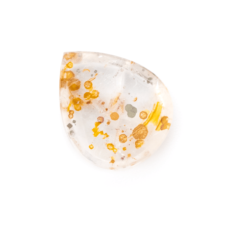 【華やかで可愛らしいルース】パイライト入りリモナイトインクォーツ 8.5ct