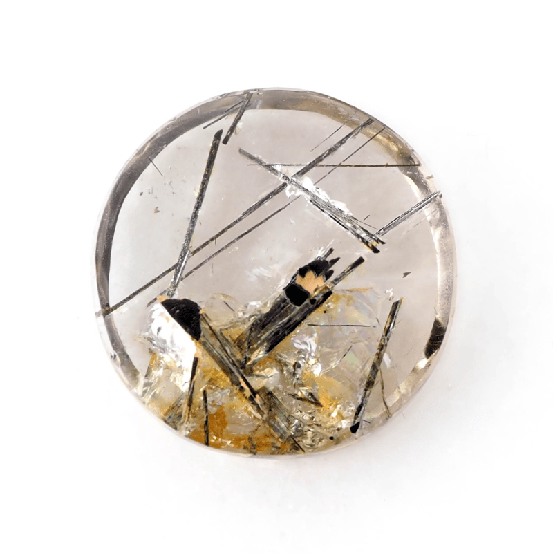 トルマリンインクォーツ ブラックトルマリンインクォーツ7mm前後/魔除け、健康、真実を見抜く