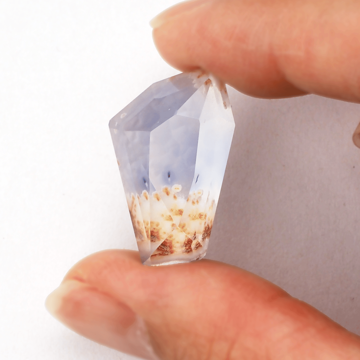 美麗ダブレット】クォーツxリーフアゲート 19.40ct | まるむ商会