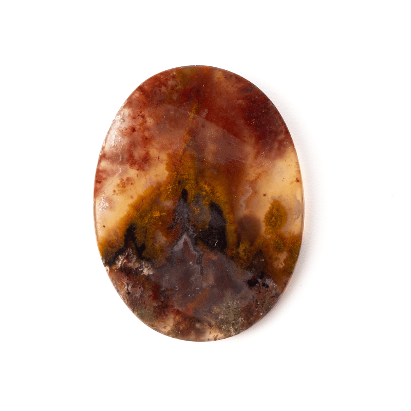 華やかインクルージョンの世界】ランドスケープアゲート 14.0ct | まる
